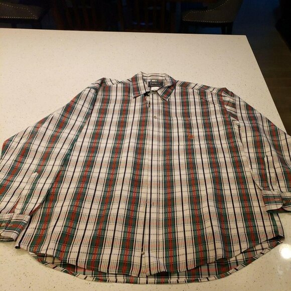 Twenty X WRANGLER Mens Button Front Shirt XXL 18.5 35/36 long sleeve cotton - Picture 1 of 6